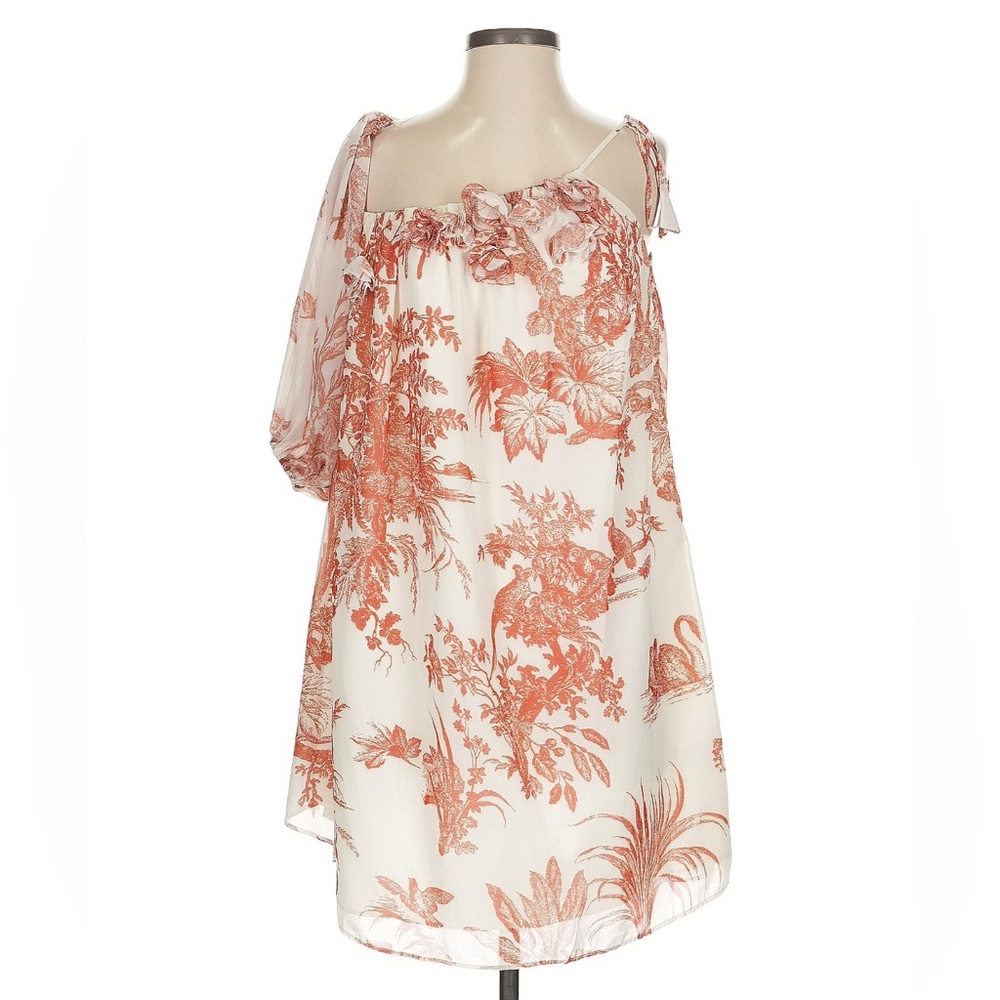 Sachin + Babi Orange Floral Print Dress